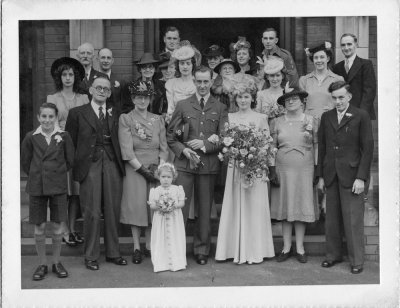 the wedding party 8 Sep 1945