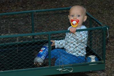 Riding in the wagon