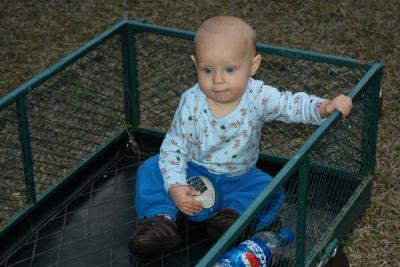 Riding in the wagon