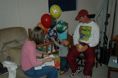 Brooks goes after the balloons
