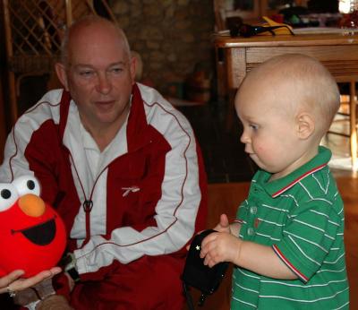 Mike with Brooks and his new cell phone