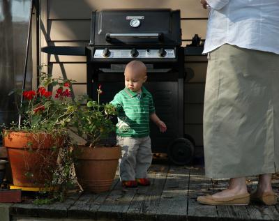 On the deck with Nana Pat