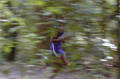 Joseph in the woods section of the race