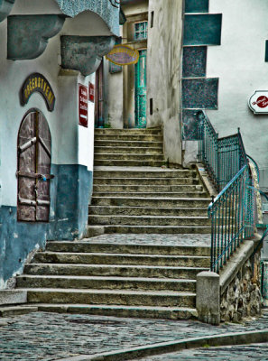 Cesky Krumlov: Stairway
