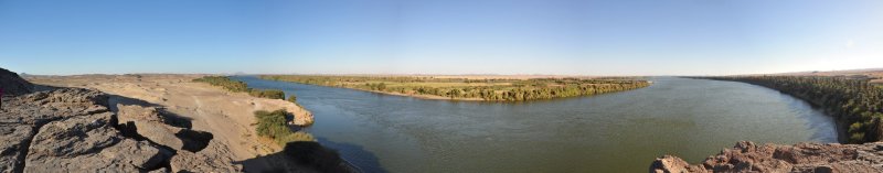 Panoramic view from the cliffs along the Nile between Sedeinga and Soleb