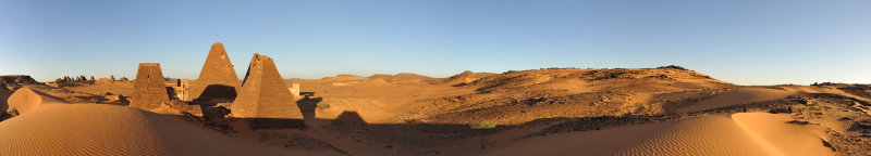 Panoramic view from the sanddune at the Southern Cemetery, Mero