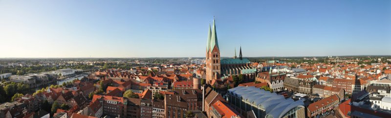 Panoramic view to the north from Petrikirche, Lbeck