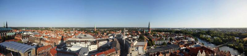 Panoramic view to the northeast and east from Petrikirche