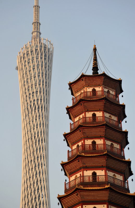 Chigang Pagoda and Canton Tower