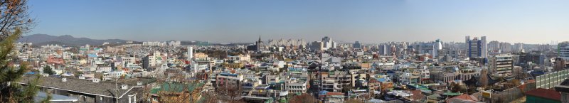 Panorama of Suwon from the southern fortress walls