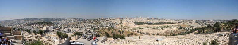 Panoramic view from the Rehav'am Lookout, Mount of Olives