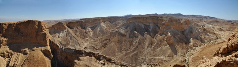 Panoramic view to the southwest of Masada
