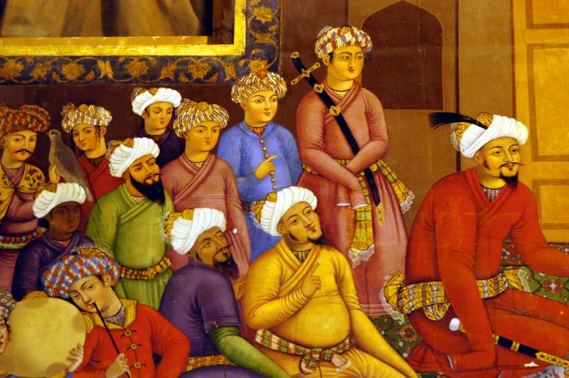Mural 1: Vali Mohammed Khan, King of Turkistan, seeking refuge
