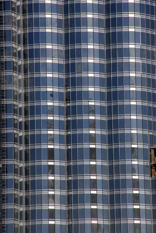 Glass area completed, Burj Dubai, Oct 2007