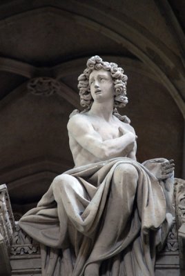 Sculpture on the right transcept, Saint-tienne-du-Mont