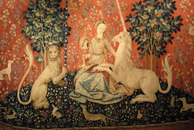 Tapestry The Lady and the Unicorn Muse du Cluny