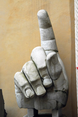 Hand of the colossal statue of Emperor Constantine, Musei Capitolini