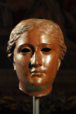 Bronze head of Arsinoe III (246-204 BC) Queen of Egypt, daughter of Ptolemy III