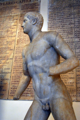 Staue of an Athlete, Roman copy of a 4th C. BC original, Sale dei Fasati Moderni