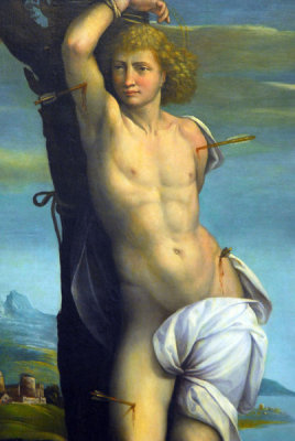 St. Sebastian by Bottega del Garfalo, Pinacoteca-Palazzo dei Conservatori
