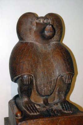 Quartzite figure of a baboon, a manifistation of the god Thoth, 18th Dynasty, ca 1400 BC