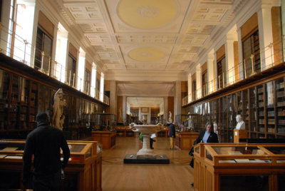 The Enlightenment Gallery - Room 1 of the British Museum laid out as the study of a collector during the age of Enlightenment