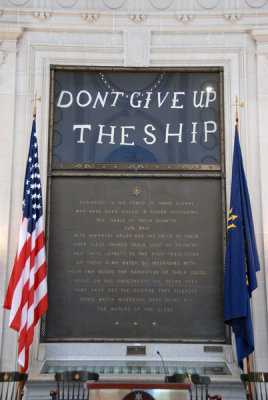 Dont Give Up the Ship - dying command of James Lawrence on the USS Chesapeake in 1813