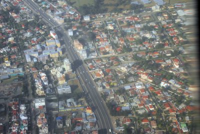 A major road through western Addis Ababa, Ethiopia