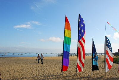 Pennants on the beach, Provincetown