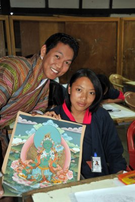 Dennis at the Painting School, Thimphu