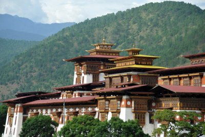 Punakha Dzong is the second oldest and second largest of Bhutans fortress-monasteries