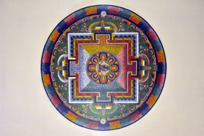 Mandala painting, Paro Airport