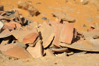 Centuries-old pottery shards, Old Dongola