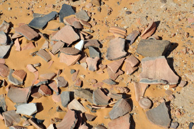 Medieval pottery shards just lying around the monastery