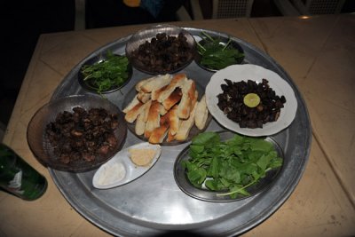 We managed dinner on our own while Mahmoud was off registering our arrival with the Dongola police