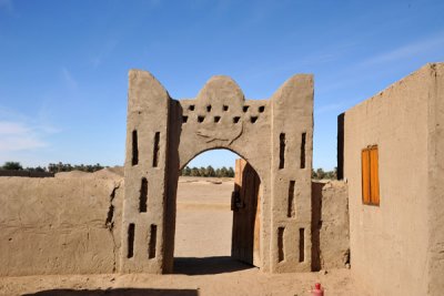 Gate to the Kerma Archeological area - the ruins date from 2450-2020 BC