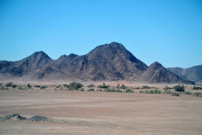 Arid ountains with a little bit of green