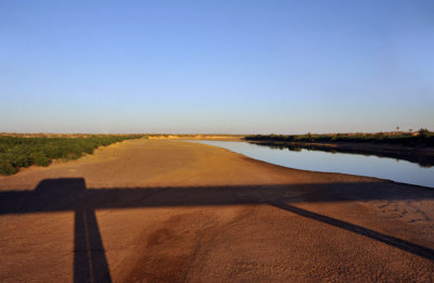 Crossing the bridge over the Atbara River at Kashm el Qirba, Sudan