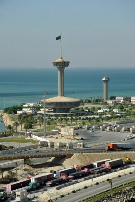 The Saudi observation tower, King Fahd Causeway