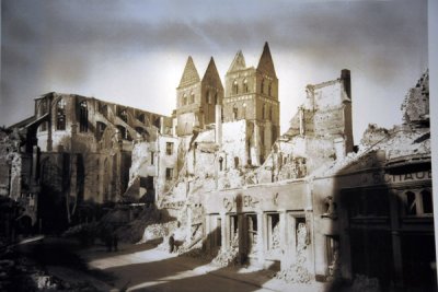 Destruction of the Marienkirche during World War II, 1942