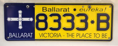 Victoria License Plate - Ballarat Eureka!