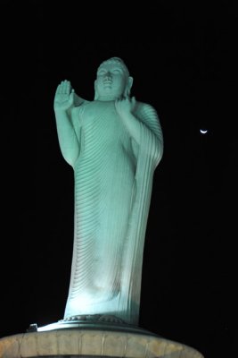 Colossal Buddha at night, Hyderabad