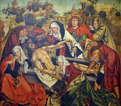 Gebet am Ölberg, Grablegung, Münchner Peterskirche ca 1490