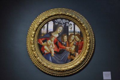 Maria mit dem Kind, Johannes der Täufer und Engeln, Sebastiano di Bartolo Mainardi
