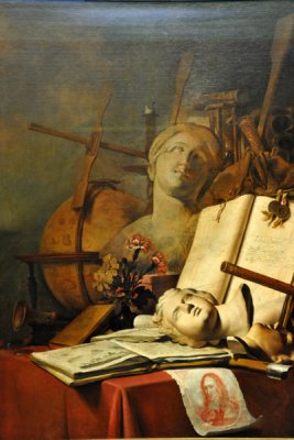 Stilleben mit einem Jakobsstab, 1676, Adrian Valck (1622-1690)