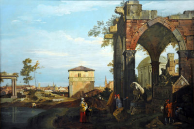 Capriccio with Classical Ruins, ca 1756, Canaletto (1697-1768)
