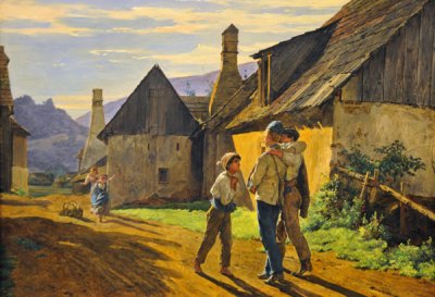 The Homecomer from War (Der Heimkehrende aus dem Kriege), Ferdinand Georg Waldmüller (1793-1865)