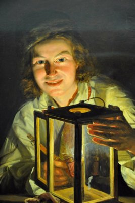 Boy with a Stable Lantern, 1824, Ferdinand Georg Waldmüller (1793-1865)