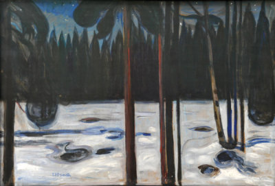 Firs in Winter, Edvard Munch (1863-1944)