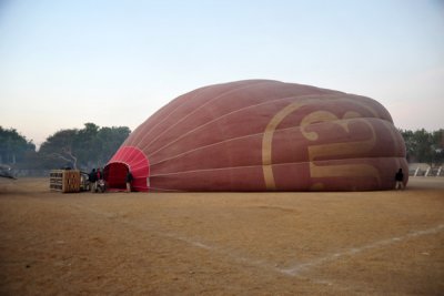 Partially inflated balloon